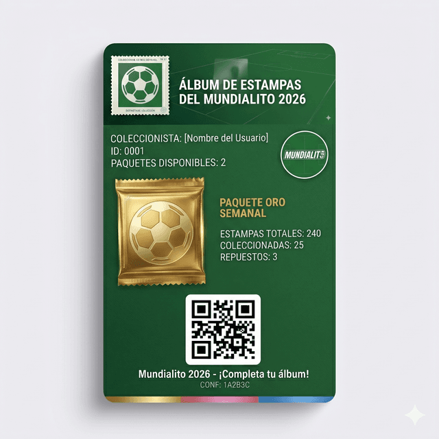 Wallet card del Mundialito 2026